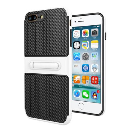 iPhone 8 Plus - Beskyttelsesdeksel med Kickstand fra LEMAN Vit