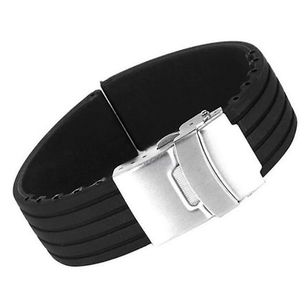 Vattentät Silikonarmband Chic Armbandsur Rem Spänne - STORLEK: 24mm