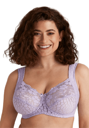 Miss Mary of Sweden Jacquard & Lace Bh Dam Lila F105