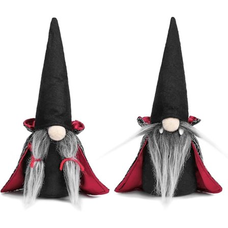 Julegnomer Plys Dekoration, Par Gnomer Ornamenter, 2 stk.
