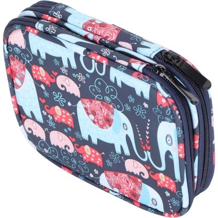 Heklet veske, sy dobbeltsidig glidelås enkel å bære heklekrok håndlaget Oxford-stoff strikkeorganisering