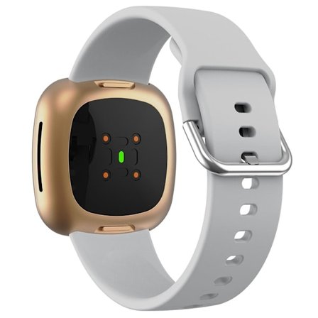 KALEBOL KLB-SXKGJ-001 Fitbit Versa 3 / 4 / Sense / Sense 2 Silikonarmband Mjuk klockrem Ersättning - Grå