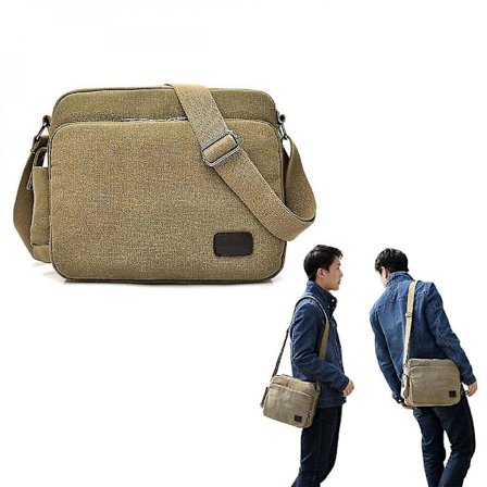 Canvas Axelväska Herr Messenger Bag Crossbody Handväska Vintage Verktygsväska