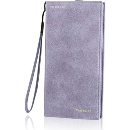 Plånbok - TD - Lila - Läder - 20,5x10,5x2,5 cm - Praktisk och Chic