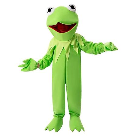 Kermit Kostume til Børn Grøn Frø Jumpsuit Halloween Cosplay Karneval Party Kostume L