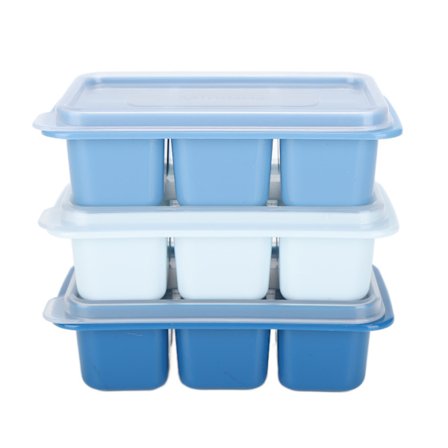 3 stk. 6 Gitre Fødevaregodkendt Firkantet Isterningeform Isboldfremstillingsform med Låg til Hjemmet