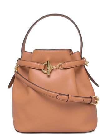 Lauren Ralph Lauren Leather Medium Blaike Bucket Bag - Beige - ONE SIZE