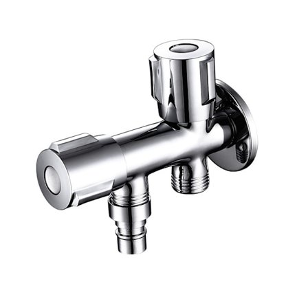 Två trevägs vinkelventil-boost-damtvätt-multifunktionell tvättmaskin-kran-rullventil