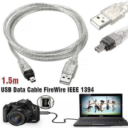 För Mini Dv Minidv Usb Datakabel Firewire Ieee 1394 Hdv Videokamera Till Redigering Pc