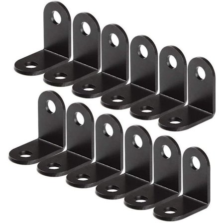 Fästbeslag Svart Höger Vinkel Metall L-Forma Beslag