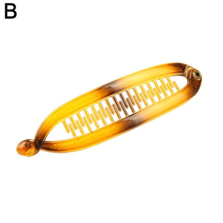 Banan hårklips Korn Twist Kam Klemme Greb Glide Fisk Bana