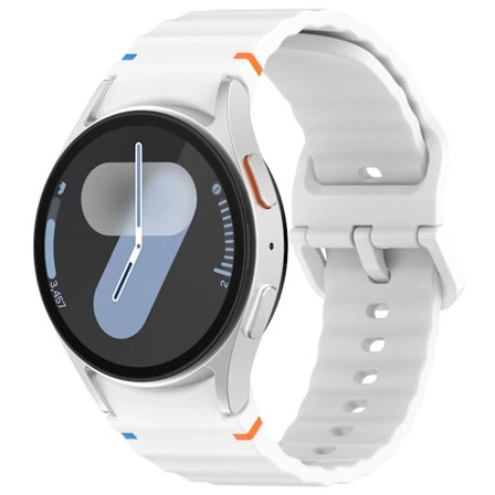 Officiellt silikonarmband för Samsung Galaxy Watch 7/FE/6/5/4 44mm 40mm 5 Pro Vågarmband för Watch 6 4 Classic 46mm 42mm Band