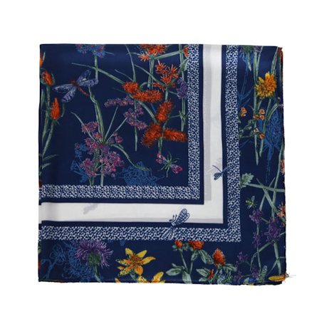 Skjerf allsidig silkeskjerf dekorativt dameskjerf 70 cm firkantskjerf eksklusivt trykt skjerf bånd