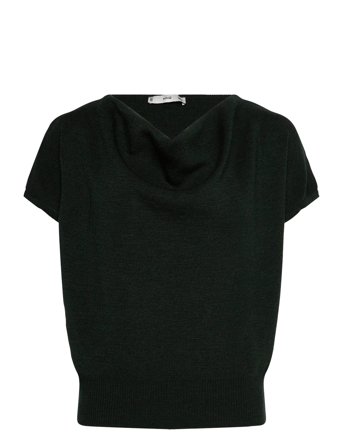 Mango | Short-Sleeved Top With Draped Neckline | XS