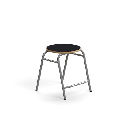 Hocker ALTUS, H 440 mm, silber/anthrazit