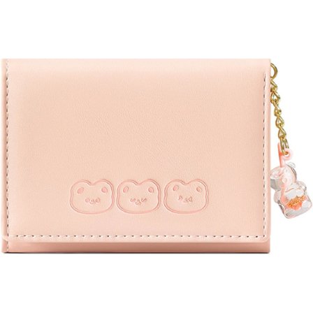 Punge til kvinder PU læderpung Sød lille pung med bjørnevedhæng Multifunktionelle damepunge med kreditkortholderorganisator