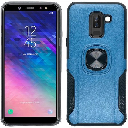 Samsung A6 Plus - Praktiskt Skal med Ringhållare (LEMAN)