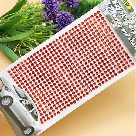 504 st/ark Rhinestone-klistermärken Diamant RÖD red_YF