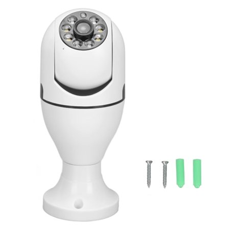 WiFi Glödlampskamera 1080p HD Rörelsedetekteringslarm 2-vägs Ljud Talk 360 Graders Trådlös Säkerhetskamera Mörkerseende 110-240V