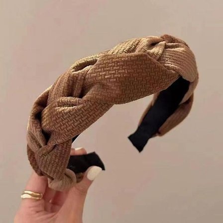 2stk Hårbøyle Hårbånd KHAKI