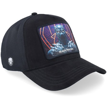 Capslab - Black - trucker - Cap - Marvel Black Panther Black Premium A-Frame Trucker - Hatstore