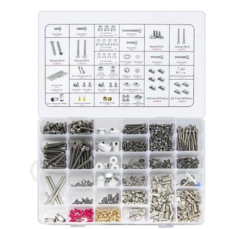 3D Printer DIY Projekt Fastgørelseselementer Skruer Møtrikker Fuld Kit Opgraderet Skruer og Møtrikker Kit til Voron 0.1/2.4/Trident 3D Printer
