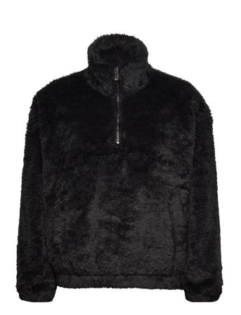 Vmcozyemily Short Teddy Anorak Boos Sweat-shirts & Hoodies Fleeces & Midlayers Svart Vero Moda