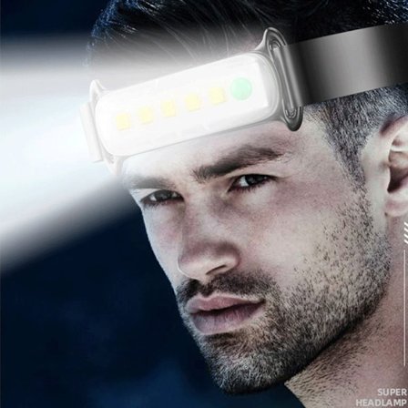 2-pakkaus otsalamppu 3-tilainen COB LED -otsavalo Vedenpitävä