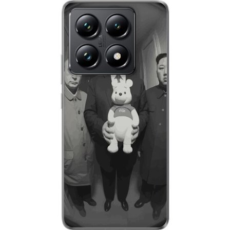 Kompatibel Mobilcover til Xiaomi Xiaomi 14T Pro Sort-hvid kunstbillede med surrealistisk politisk symbolik og uventet kontrast, provokerende moderne k