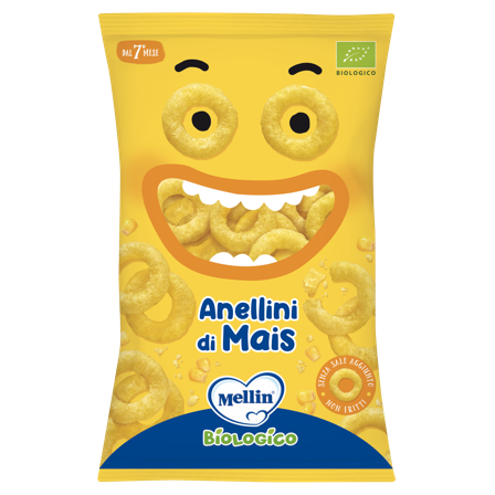 Mellin Snack Bio Anellini Di Mais 15g 7Mesi+