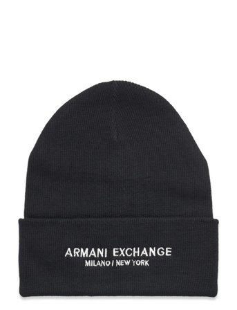 Armani Exchange Beanie Hat - Black - ONE SIZE