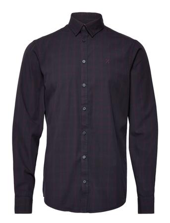 Anton Ls Bu Small Checked Shirt Skjorta Casual Navy Casual Friday