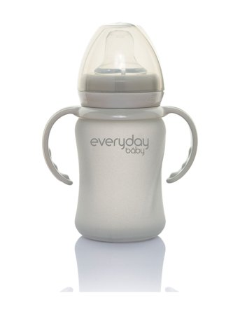 Everyday Baby | Glass Sippy Cup Healthy + Quiet Grey | 150 ml