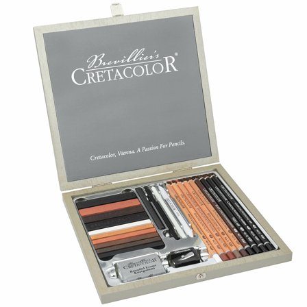 Passion Box Drawing set Wooden box 25 pieces