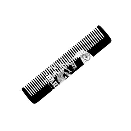 Avaimenperään kiinnitettävä ruostumattomasta teräksestä valmistettu hius- ja partakampa, hoito- ja muotoiluväline