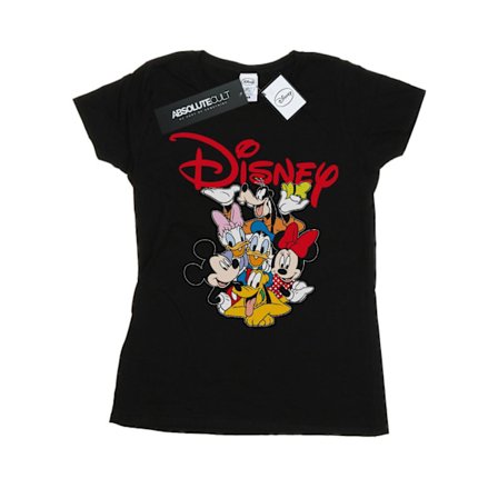 Disney Dam/Kvinnor Mickey Mouse Crew Bomull T-shirt XL Svart