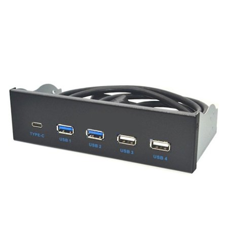 5,25 tommers Usb3.1 Gen2 frontpanel Usb-hub med 2 porter Usb3.0+2 porter Usb2.0+1 port Type-c med Type-e C