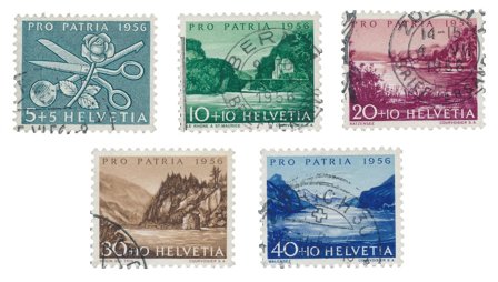 Schweiz 1956 - MICHEL 627/31 - Stemplet