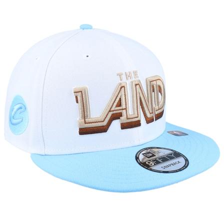 New Era - NBA White snapback Caps - Cleveland Cavaliers M 9FIFTY NBA City Edition 22 White/Light Blue Snapback @ Hatstore