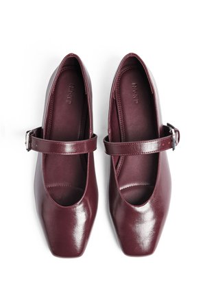 NA-KD Ballerinaskor med banddetalj - Lågskor - Burgundy - EU 41