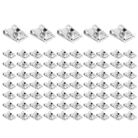 75 st Fairing Kaross Panel U-Klämmor M6 U-Mutter Snabbfästen Motorcykeltillbehör