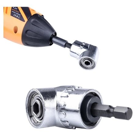 105 graders vinkel skruetrækker sæt socket adapter justerbar boremaskine vinkel skruetrækker værktøj 1/4 tommer hex socket 1 stk
