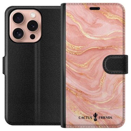 Yhteensopiva Lompakkokotelo Apple Apple iPhone 16 Pro Cactus and Friends – RoseGoldFlow
