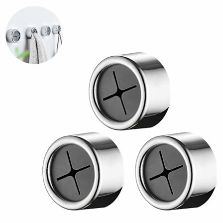 Selvklæbende viskestykkeholder, 3 stk. ABS håndklædekroge, rund håndklædeklemme, køkkenrulleholder til badeværelse, køkken og husholdning