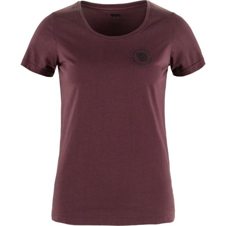 Fjällräven Women's 1960 Logo T-Shirt Top in Port | Size: Medium, Organic Cotton