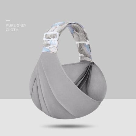 Justerbar baby bärsele baby mjuk omlott grå tyg