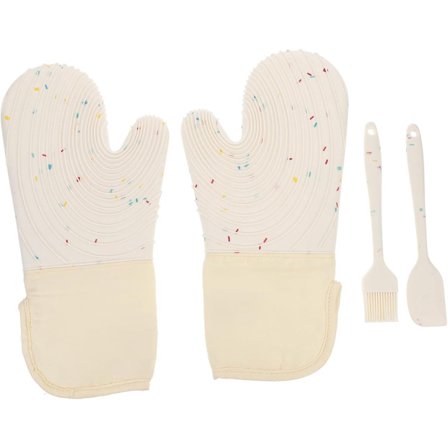 av 4 varmebestandige ovnsvotter og slikkepotter som hansker for baking og matlaging termisk beskyttelse med multifunksjonelt design for grilling og 