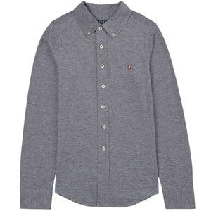 Kids - Ralph Lauren Branded Shirt Navy Melange 8-9 Years - Tops - 8-9 years - Navy