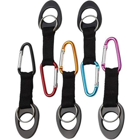 6 kpl Pullojenpidin Clipit Silikonikarabiner Juomakiinnike