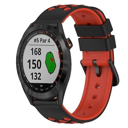Til Garmin Approach S40 20 mm tofarvet silikone urrem